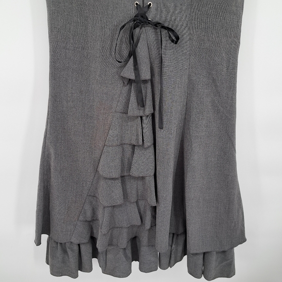 Vivien Fishtail Victorian Steampunk Mermaid Ruffle Corset Lace Skirt - Picture 4 of 7